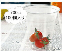 クリアカップ（透明カップ） 700cc 100個入り (プラカップ プラコップ プラスチックカップ プラスチックコップ 使い捨て 業務用)