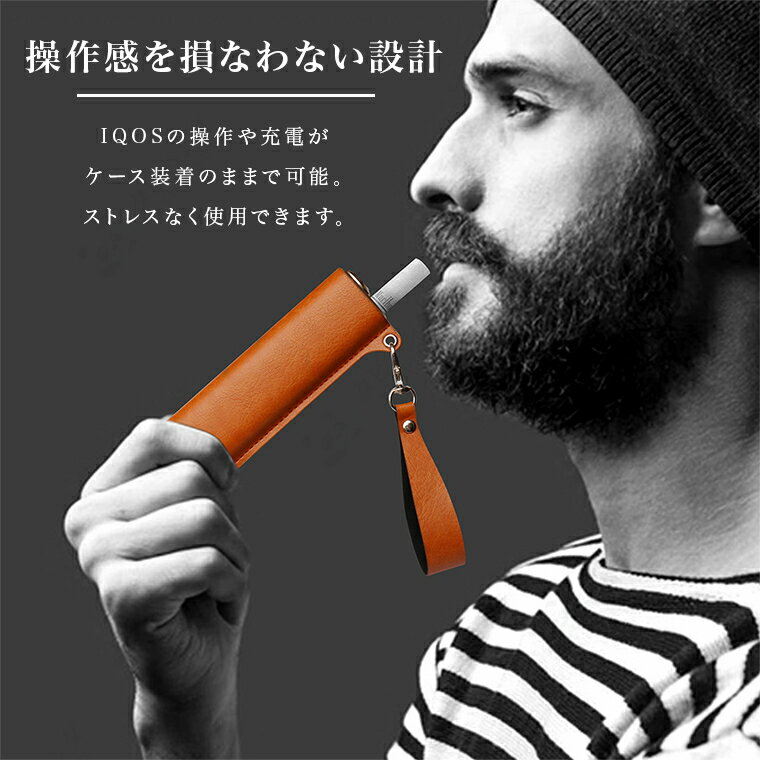 タピパンダ生活館のアイコス iqos イルマ ワン iqos イルマiワン iqosイルマワン iqos イルマワン ケース iqos イルマ ワン カバー IQOS イルマ i ワン iqos イルマ ケース iqos iluma i one アイコスイルマワン ケース ポーチ レザー おしゃれ メンズ 女性 ストラップ 落下防止 プレゼント｜アングル3