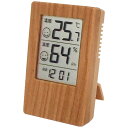 【ギフト包装・のし紙無料】クレセル 木目調時計付デジタル温湿度計 CR-2700J