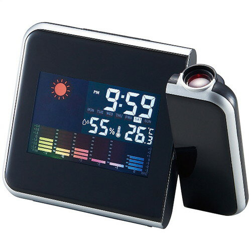 【ギフト包装・のし紙無料】アイトック プロジェクター機能付カラーウェザークロック 6186-23(B6)