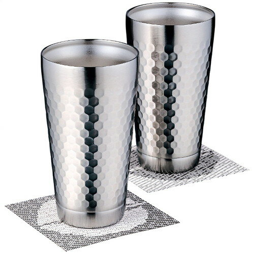 【送料無料・包装無料・のし無料】ツチメ 2層タンブラーペア350ml(コースター付) CTHM-05-KI(A5)