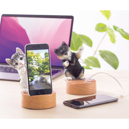 【送料無料・包装無料・のし無料】紅石 スマホスタンド サバ白猫 QY-218(サバ白猫)(B5) [3]