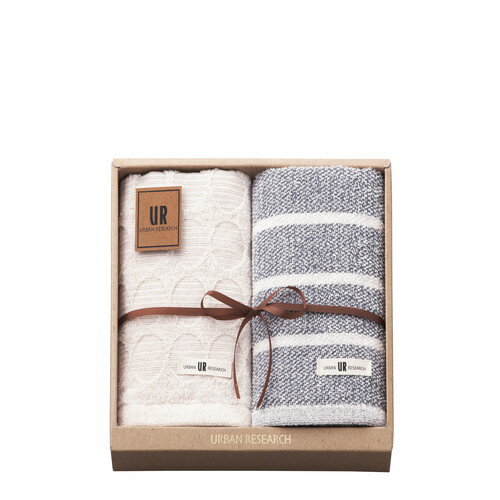 【ギフト包装・のし紙無料】アーバンリサーチ フェイスタオル2P ブルー UR2320(A4)