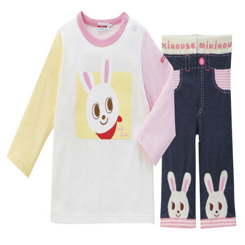 【送料無料・包装無料・のし無料】ミキハウス Tシャツセット ピンク 14-1122-689(A3)