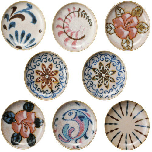 【送料無料・包装無料・のし無料】かりゆし 絵変わり小皿揃 KR-3003C(B5)