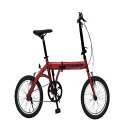 【送料無料・包装無料・のし無料】フィールドチャンプ 16インチ 折りたたみ自転車RD MG-FCP16RD
