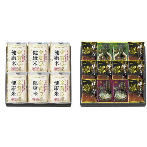 【送料無料・包装無料・のし無料】千莉菴 からだにやさしさ+ 国産フリーズドライ ほうおうスープ 「金賞健康米」セット FD2SR-0604(A4)