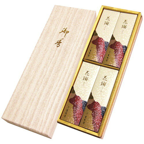 【ギフト包装・のし紙無料】薫寿堂 花琳 和装紙箱 短寸4箱 5001(A4)