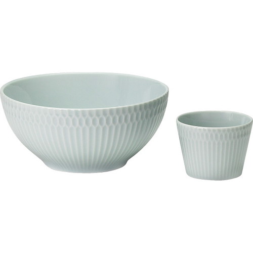 【ギフト包装・のし紙無料】小田陶器 さざなみ 爽麺セット ブルーホワイト ODA05-3053A(B5)