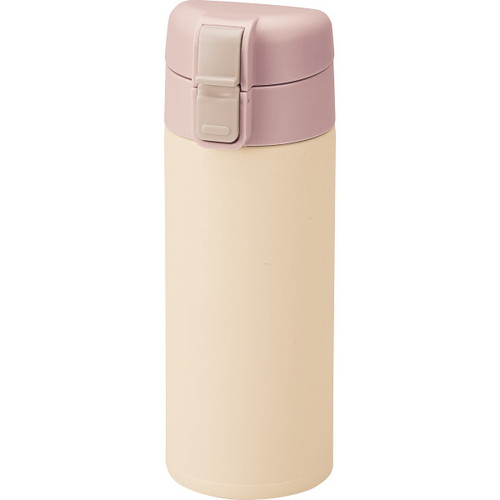 【送料無料・包装無料・のし無料】モルン 軽量ワンタッチステンレスボトル(350ml) ライトベージュ JYSTB350LB(A5)