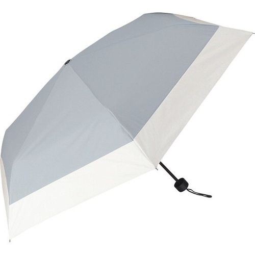 Rakuten - 【ギフト包装・のし紙無料】ジミージー 晴雨兼用UV加工 折りたたみ傘(55cm)遮熱タイプ グレー・オフホワイト2(B5)