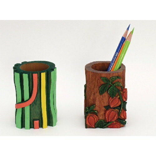 アーテック 木彫筆立