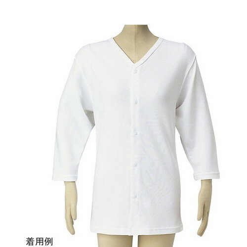 松本ナース産業 前開き肌着（紳士用）七分袖ホック 3L　M-3　4964828103922(4)