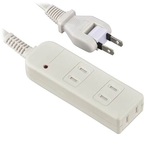 OHM オーム電機　雷ガード付安全タップ（3個口/コード長3m/ホコリシャッター/フリープラグ/ホワイト）　HS-TK33SFW-22