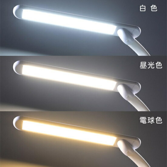 OHM オーム電機　LEDデスクライト（タッチ式無段階調光・3段階調色/フレキシブルアーム/右・左利き用/Ra95/825 lm/14W/ホワイト）　ODS-LDCR95K-W