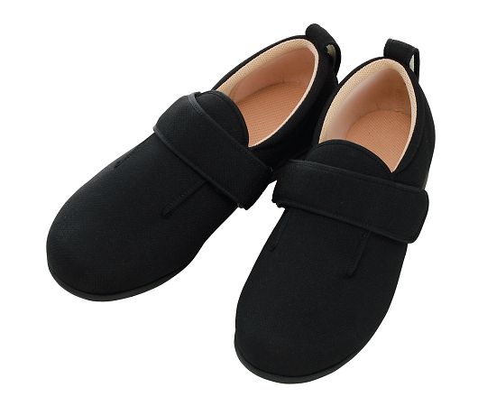 リハビリシューズお出かけ用 ダブルマジック（3E）黒　3L 25.0～25.5cm　1097