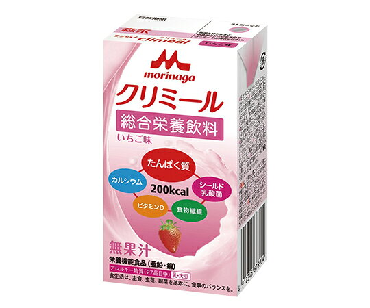 1本当たり200kcal、たんぱく質7.5g、乳酸菌100億個配合、食欲のないときもずっと飲める高栄養飲料です。いちご味入数：1箱（24パック入）成分：1本125mL（200kcal）、亜鉛・銅アレルギー：牛乳・大豆由来成分※1日当たり250mL（2パック）を目安にお召しあがりください。栄養素：たんぱく質・亜鉛・鉄4902720119047