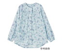 上下別売りパジャマ(婦人用)大きめボタン上着 サックス L 4580604052590