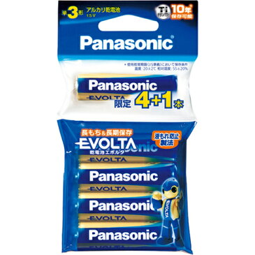 パナソニック エボルタ 単3形アルカリ乾電池 4+1本パック Panasonic EVOLTA LR6EJSP/5H