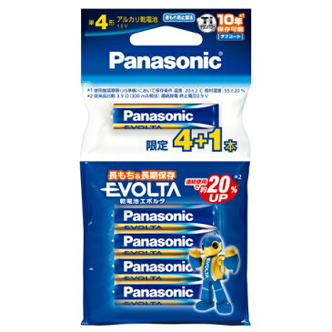 パナソニック エボルタ 単4形アルカリ乾電池 4+1本パック Panasonic EVOLTA LR03EJSP/5H