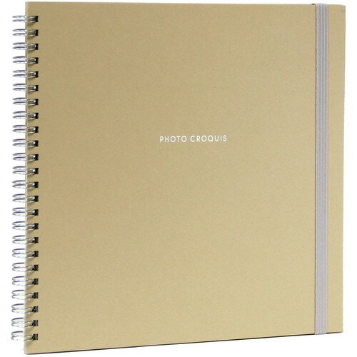 ナカバヤシ　フォトクロッキー　リング式　Mサイズ　ベージュ　アKA-MWF-150-V