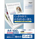 ナカバヤシ インクジェット用紙 マット紙FG 薄手 A4 100枚 JPFG-A4S-100