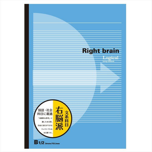 ナカバヤシ ロジカルブレイン3ミリ罫/B5/30枚/ブルー ノ-B547-3M-B