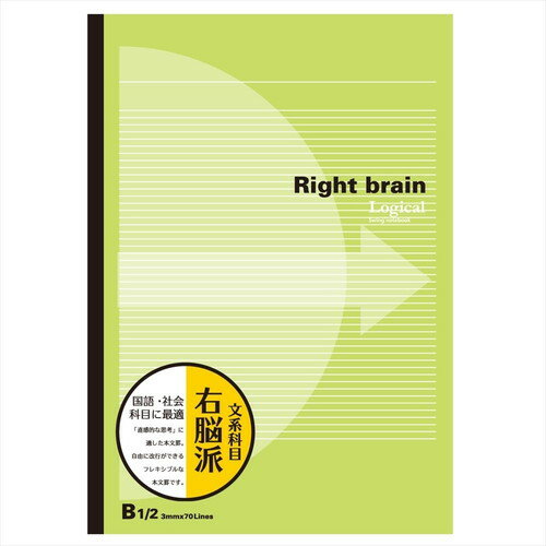 ナカバヤシ ロジカルブレイン3ミリ罫/B5/30枚/グリーン ノ-B547-3M-G