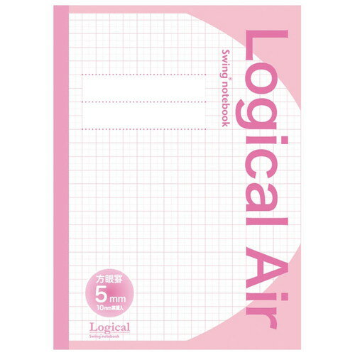 ナカバヤシ ロジカルエアー方眼5ミリB5/30枚/ピンク HB5-H502-P