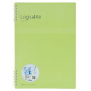 ナカバヤシ ロジカルエアーB5Wリングノート 方眼5ミリ40枚 グリーン NW-B509S-G