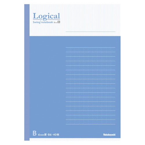 ナカバヤシ FSC−MXロジカルノートB6 B罫40枚ブルー COC-ノ-B601B