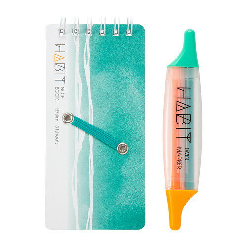 ナカバヤシ ハビット マーカー&ノート B7slim/1 NW-SB702-1