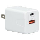 OHM オーム電機 AudioCommAC充電器 PD/QC3.0対応 TypeA+TypeC MAV-AQPD20W-W(2)