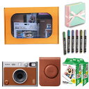 【ギフト チェキB】富士フィルム(フジフィルム)ハイブリッドインスタントカメラ チェキEvo C ブラウン instax mini Evo C BR カメラケー...