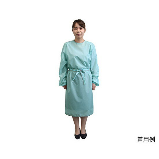 特殊衣料　洗える防護ガウン　ミントグリーン　M-L 　1200　4521573014417