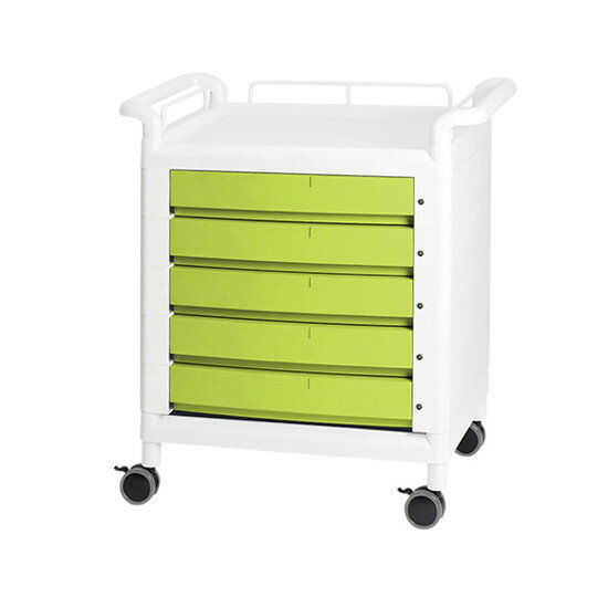 ナビス（アズワン）　モバイルマルチカート 両側ハンドル グリーン　D21GHW　4589638160196