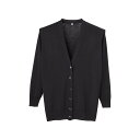 ディーフェイズ 抗ピル長袖ロングカーディガン ブラック M D-1002 4571249981215