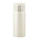アイリスオーヤマ 水筒 350ml ステンレスマグボトル ワンタッチ 片手ロック解除 ごくごく飲める飲み口 洗いやすい設計 真空断熱6時間キープ 軽量207g ペールホワイト SM-O350(3)