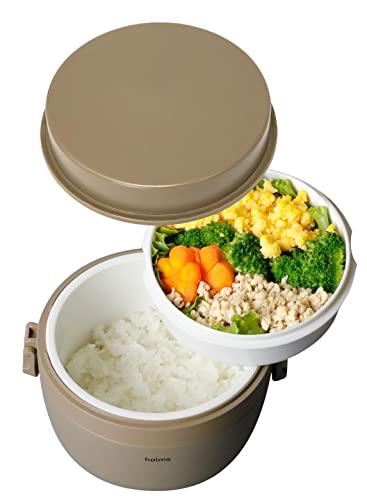 シービージャパン(CB JAPAN) 保温弁当箱 ご飯容器 460mlおかず容器 405ml ベージュ ステンレス 真空断..