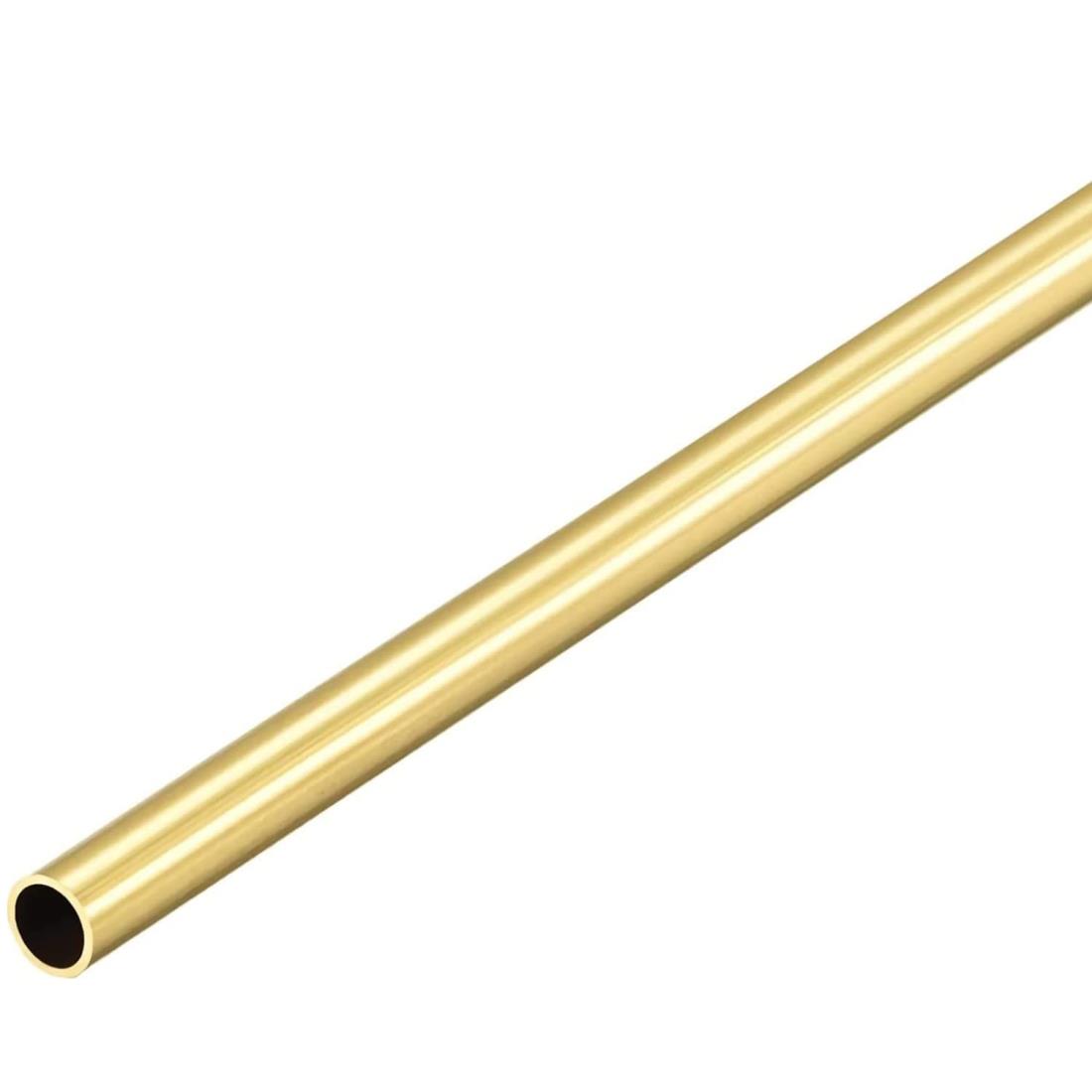 1本入 真鍮丸管 300mm長さ 外径5mm 壁厚さ0.5mm シームレスストレートパイプチューブ 真鍮 丸パイプ 4mm ID x 5mm OD