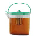 アーネスト 【日本製】 冷水筒 (ピッチャー) 耐熱 茶こし 傾けるだけで注げる (らくっ茶) 1.3L 大手飲食店愛用ブランド A-76809 ホワイト