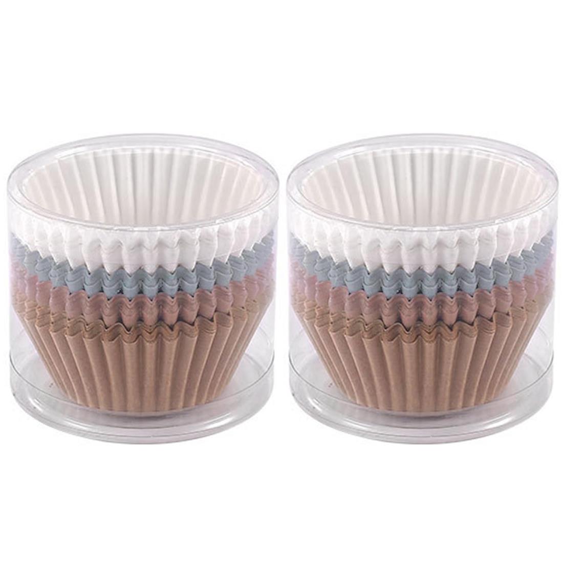 Vivi Bakie マフィンカップ 4色200枚セット ベーキングカップ おかずカップ 紙製 使い捨て ペーパーカ..