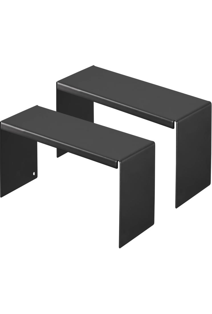 山崎実業(Yamazaki) 洗面鏡中 収納ラック 2個組 ブラック 約W22×D8×H10cm タワー tower コの字ラック ..