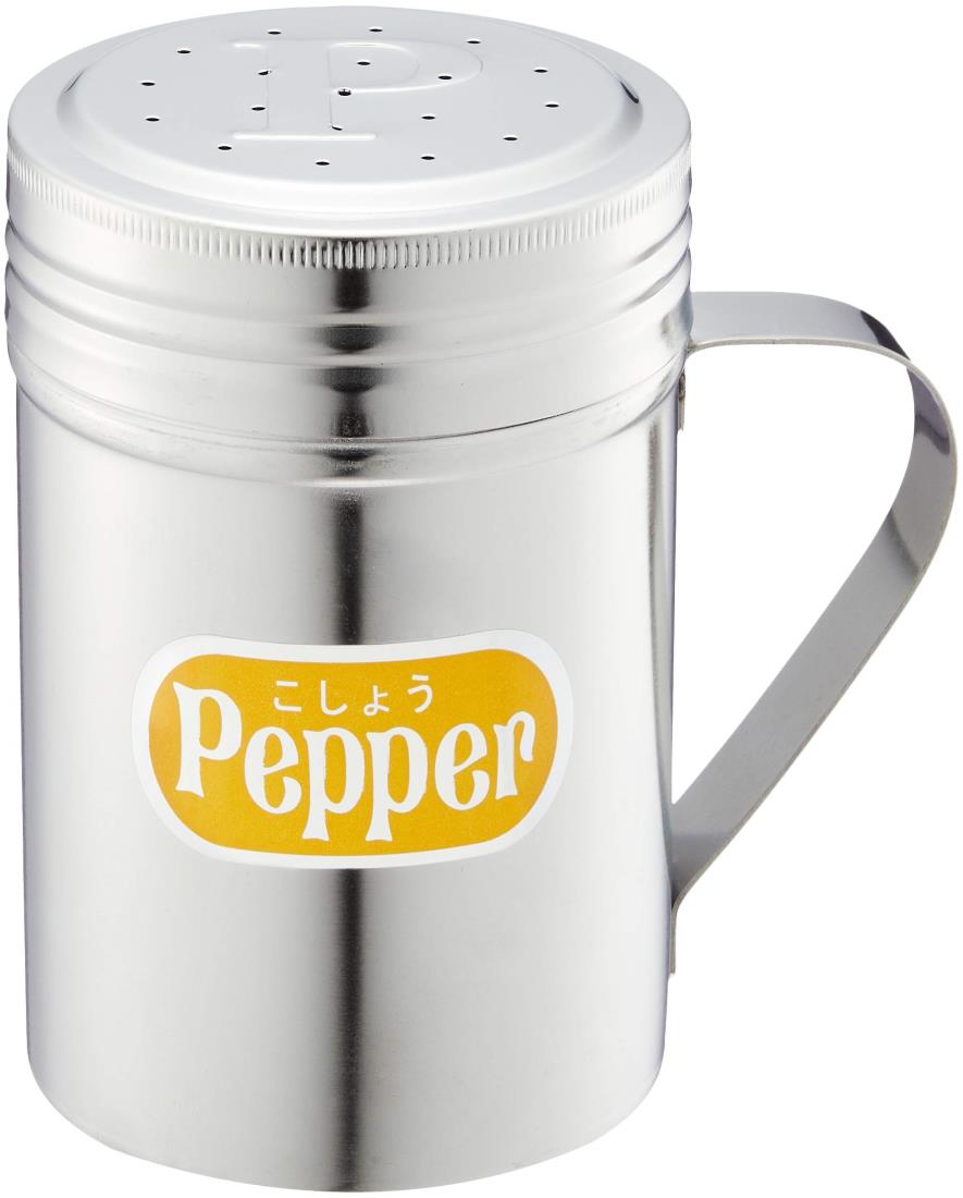 遠藤商事 業務用 調味缶 大 手付 P缶 (こしょう) 調味料入れ 18-8ステンレス 日本製 BTY04003