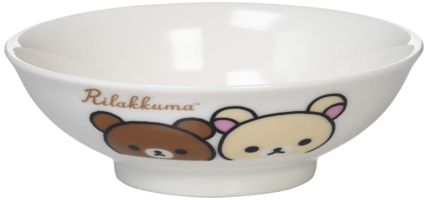 リラックマ ハッピーライフ お茶碗 直径10.5cm 子供用 食器 白 362101