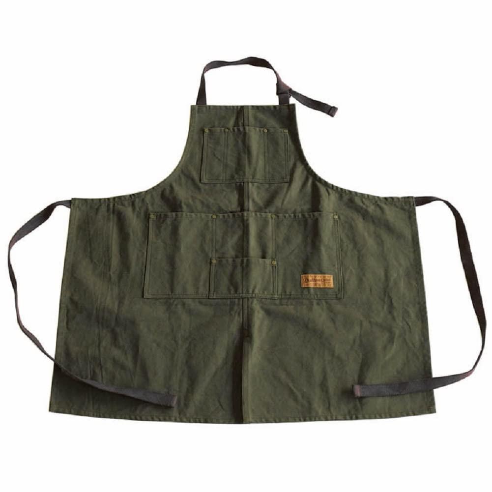 ダルトン(Dulton) ”MW’’ ワークエプロン カーキ コットン キッチン 作業 前掛け 高さ800mm 幅840mm 厚さ16OZ G619-828KH