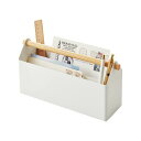 山崎実業(Yamazaki) 収納ボックス ホワイト 約W27XD8.5XH13.5cm トスカ 4152