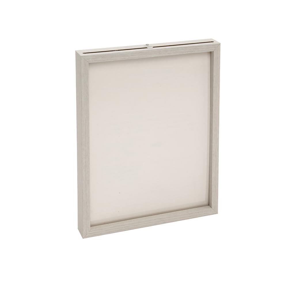 木製パズルフレーム（16．5×21．5cm）プチ2専用インテリアスタンドフレームWH パネル 額 白 やのまん