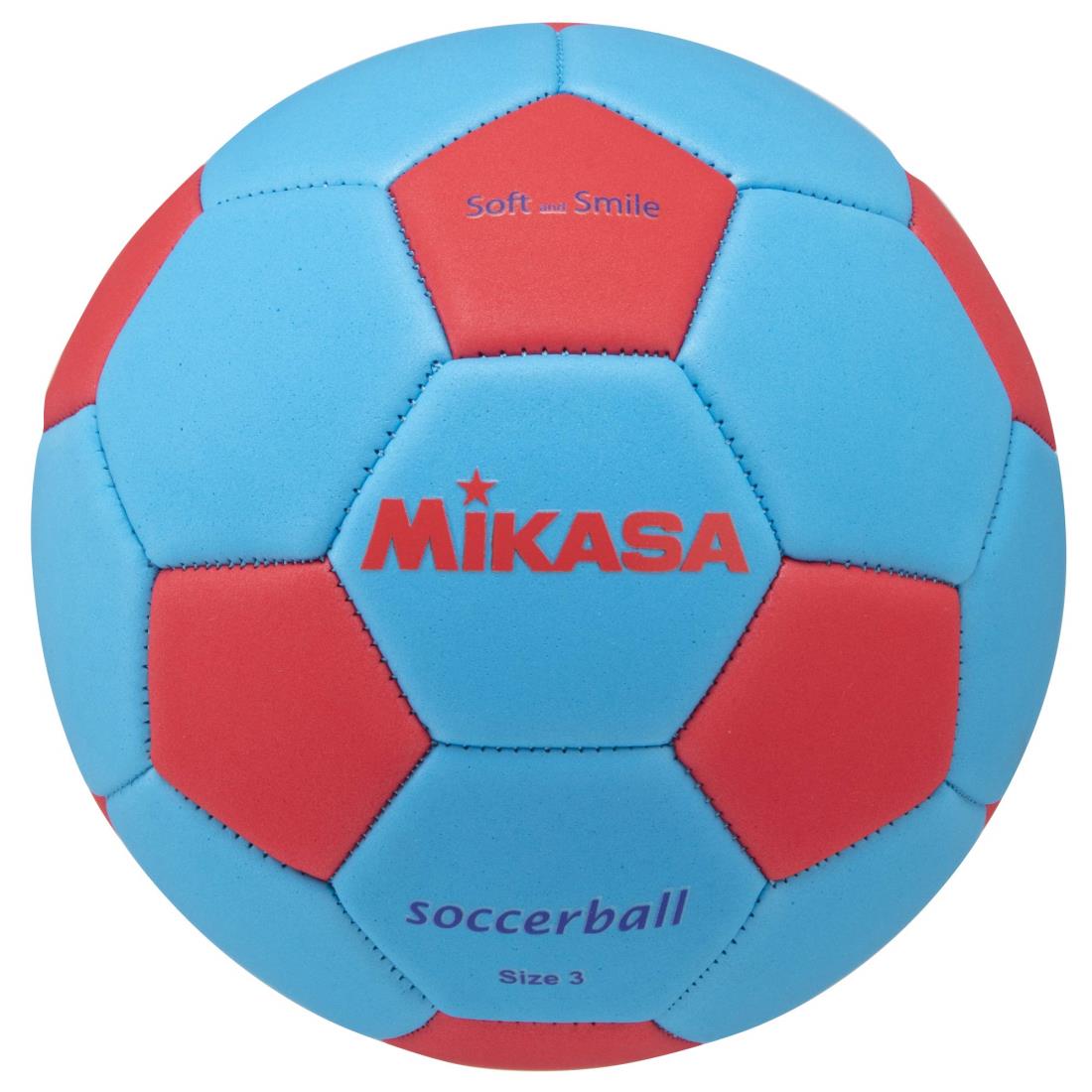 ミカサ(MIKASA) スマイルサッカーボール 3号(小学生・幼児向け)マシン縫い ブルー/レッド STPEF3-SBLR 推奨内圧0.20~0.30(kgf/㎠)