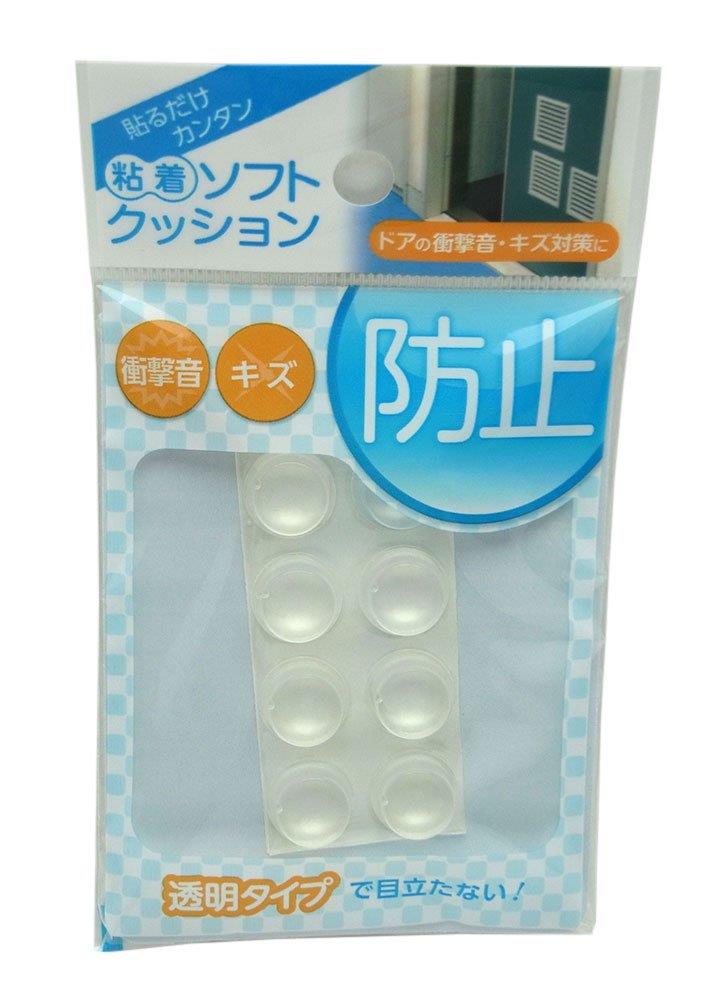 和気産業 ソフトクッション 丸型 粘着付き 透明 直径12.7X高さ6.3mm ドア 壁 CN-010 8個入